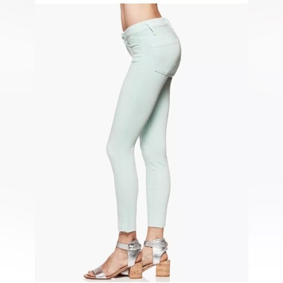 Paige Denim Light Green Verdugo Stretch Skinny Ankle Jeans size 28 - Picture 12 of 13